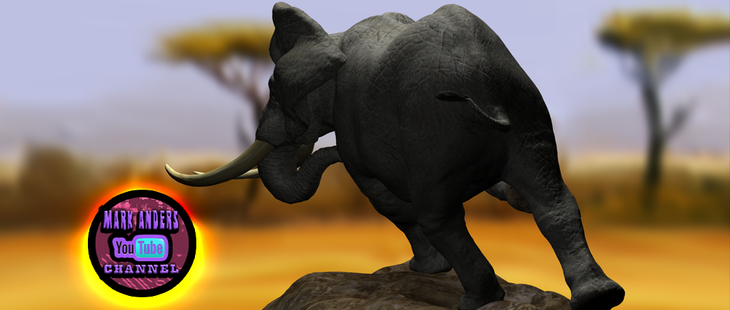 Digital Elephant Sculpture Rear View – Larry McCusker